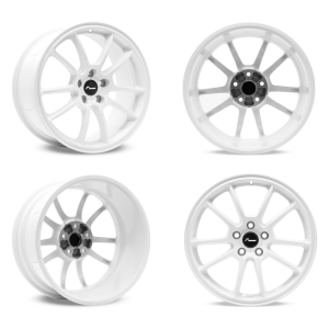 Racingline Cup Edition 'EVO' 8.5J x 18inch Alloy Wheel Set - Motorsport White