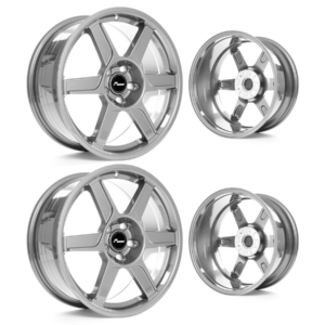 RacingLine R-06 8.5J x 18 Inch Alloy Wheel Set - Gloss Bright Silver