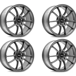 RacingLine Cup Edition 'EVO' 8.5J x 18 Inch Alloy Wheel Set - Gunmetal Grey